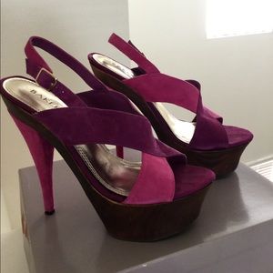 Bakers Baja Purple/Pink Platform Sandals Size 10